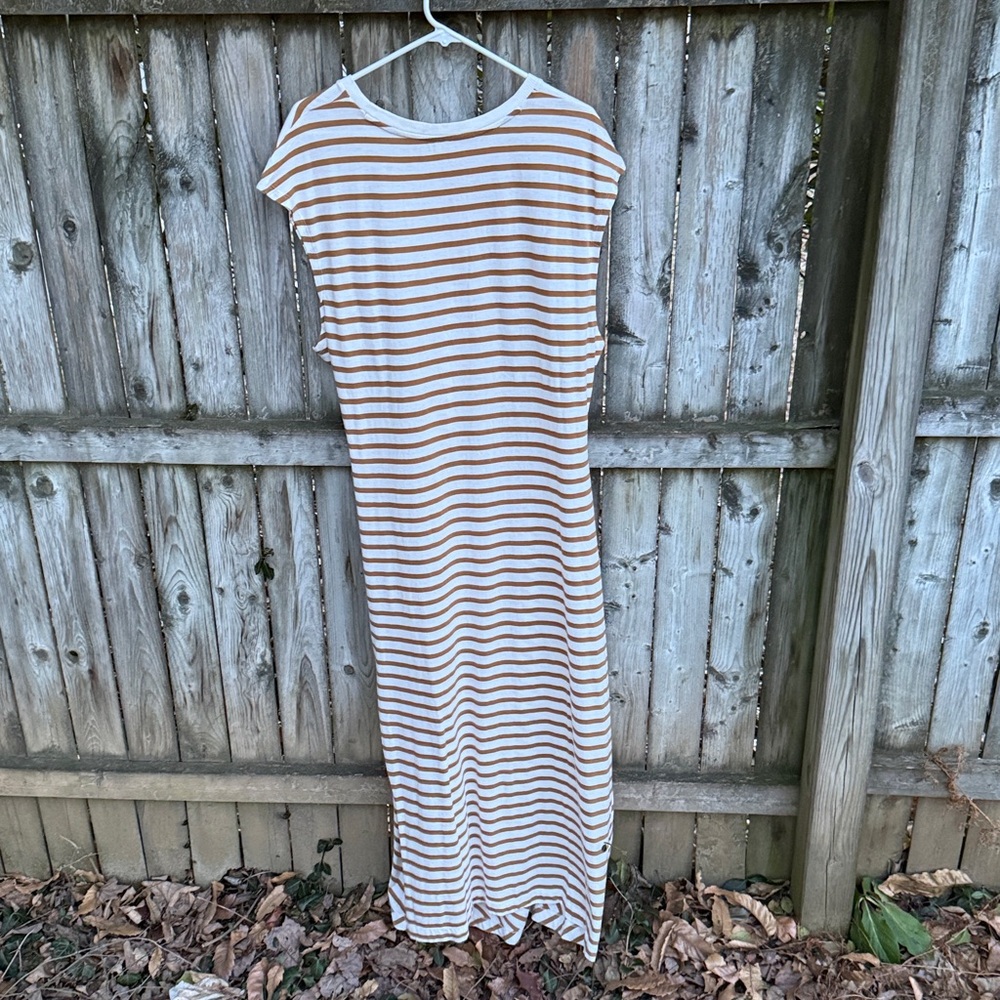 Anthropologie Daily Practice Tiebreaker Muscle-Sleeve Midi Dress XL - Picture 5 of 13